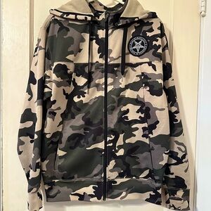 Black craft cult camp zip up hoodie